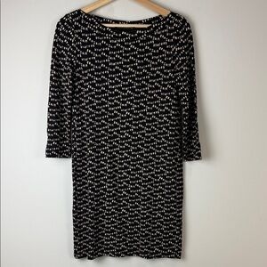 Weekend MaxMara Black and White Long Sleeve Dress Size Small